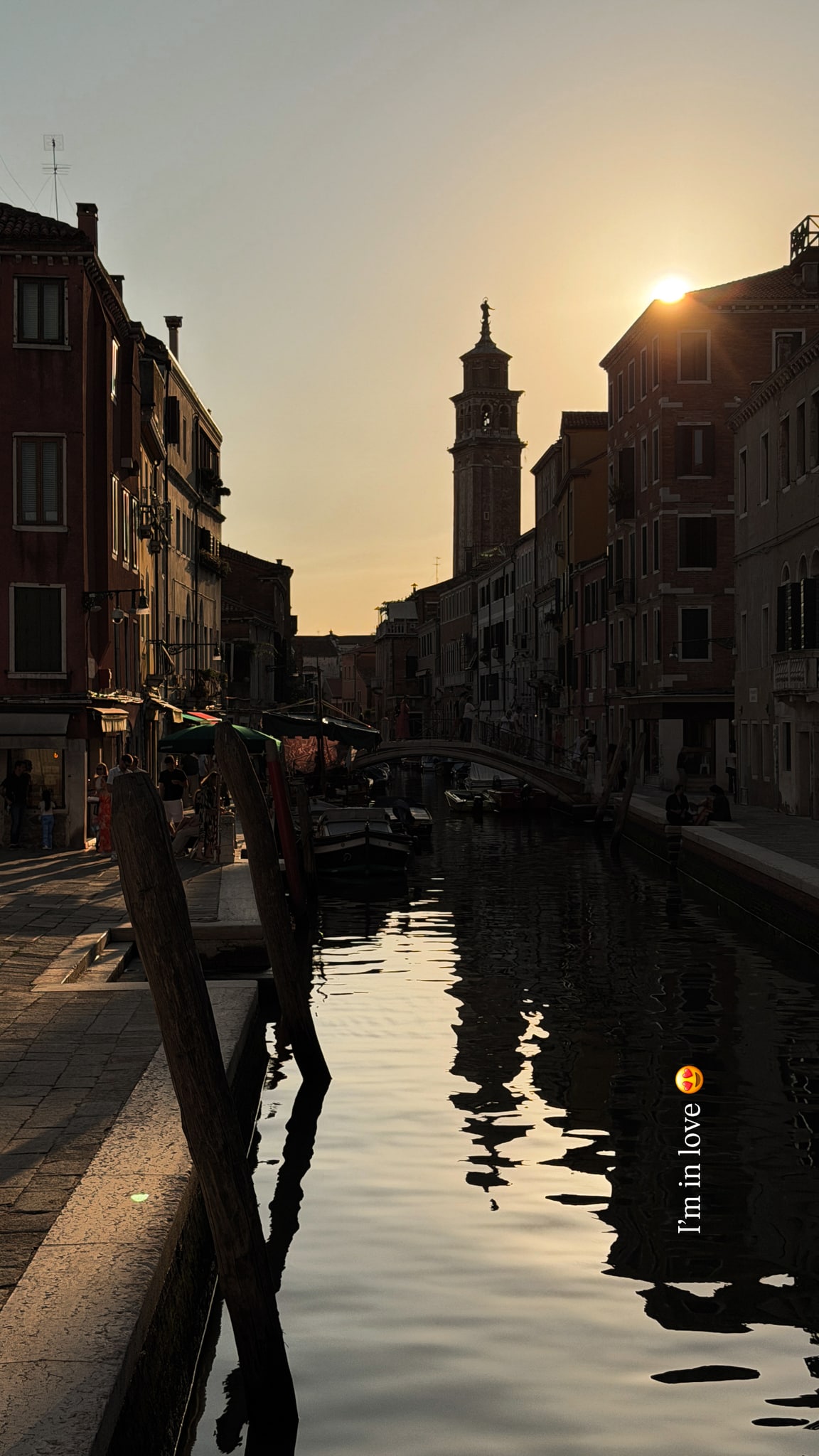 A canal at sunset, kept as a personal memory.