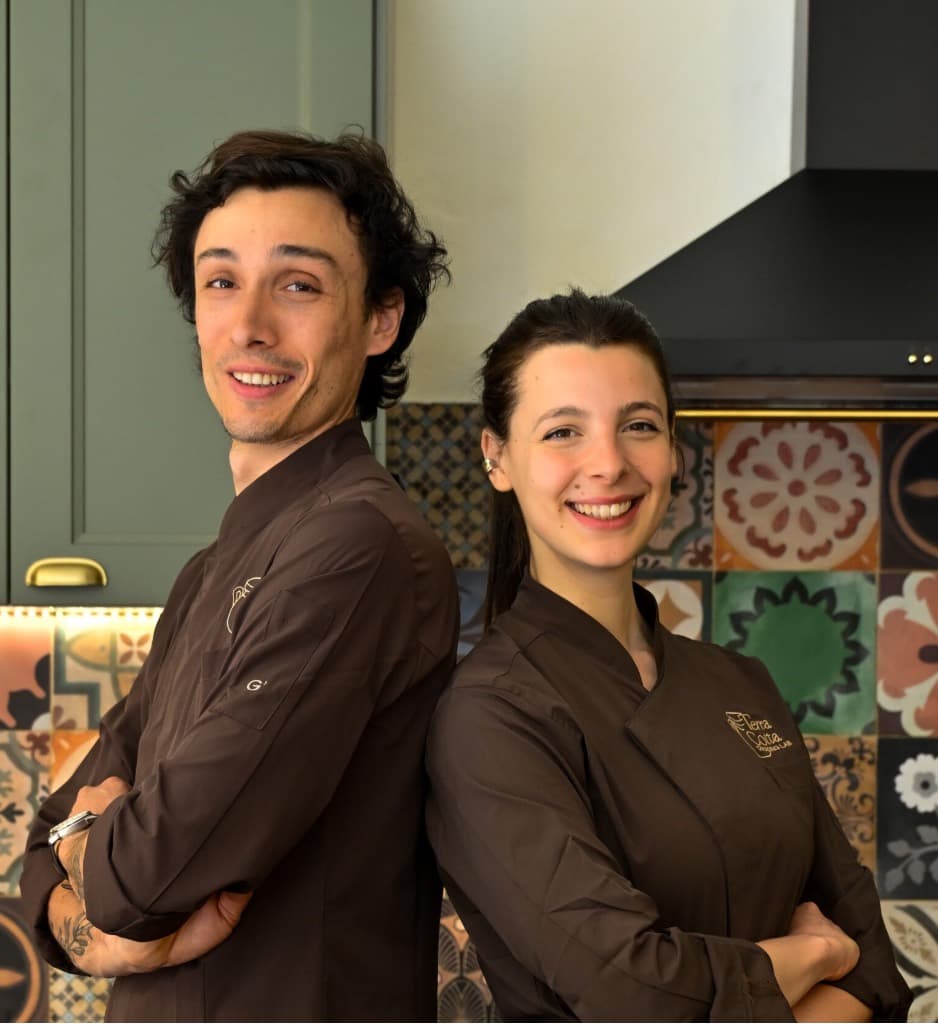 Livio and Noemi, the chefs behind Terracotta Cooking Lab
